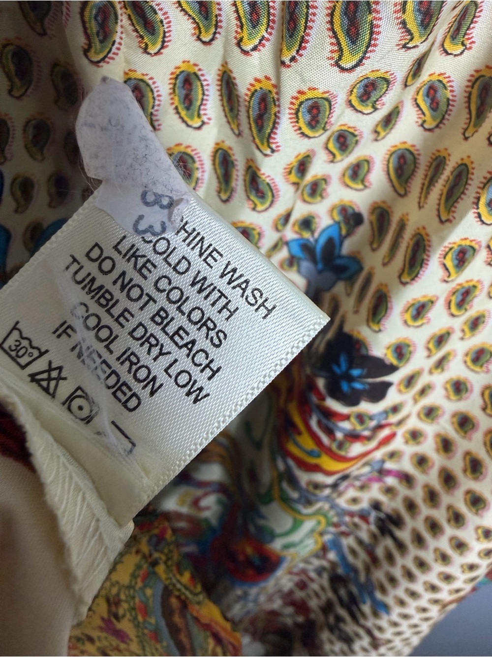 Bohemian Printed Maxi Skirt in Cream & Red - Picture 4 of 10